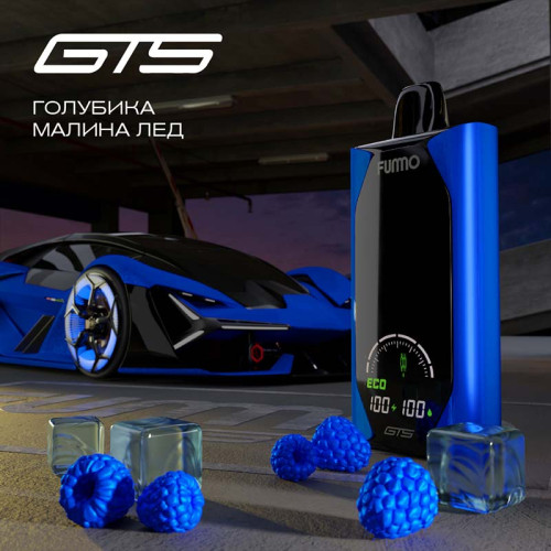 Электронная сигарета FUMMO GTS 18000 затяжек - Голубика Малина Лед