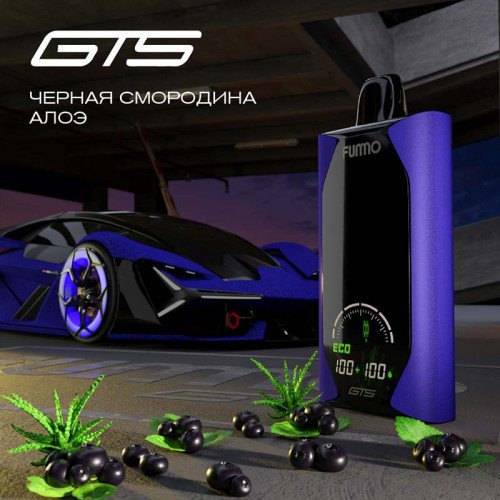 Электронная сигарета FUMMO GTS 18000 затяжек - Черная смородина Алоэ