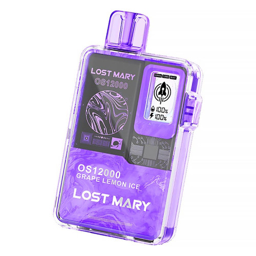 Электронная сигарета Lost Mary 12000 затяжек - Виноград Лимон Лед