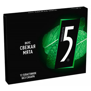 Жевательная резинка Five 5 - Свежая мята 15,6г