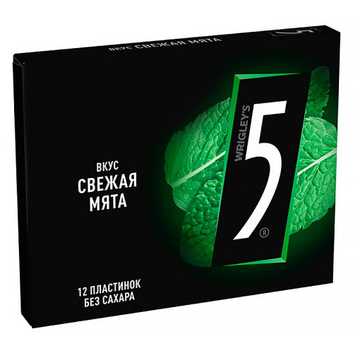 Жевательная резинка Five 5 - Свежая мята 15,6г