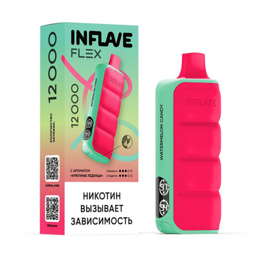 Электронная сигарета INFLAVE FLEX 12000 затяжек - Арбузные леденцы