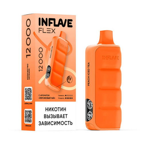 Электронная сигарета INFLAVE FLEX 12000 затяжек - Персиковый чай