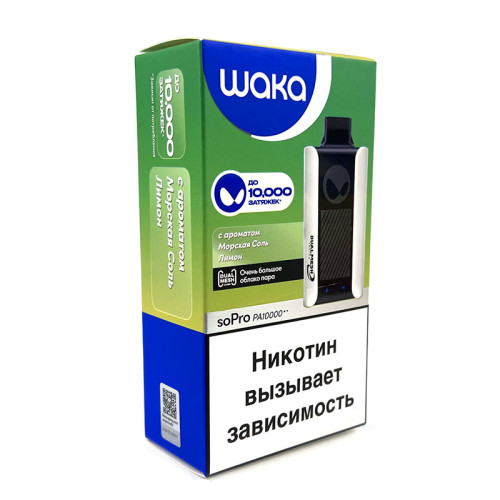 ЭС Waka PA 10000 затяжек - Sea Salt Lemon (Морская соль Лимон)