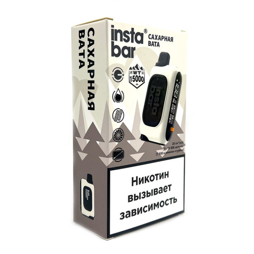 Электронная сигарета PLONQ INSTABAR 15000 затяжек - Сахарная вата