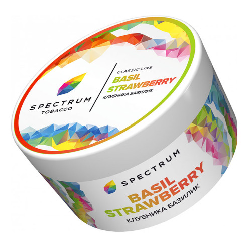 Табак Spectrum Classic line 200г - Basil strawberry (Базилик Клубника)