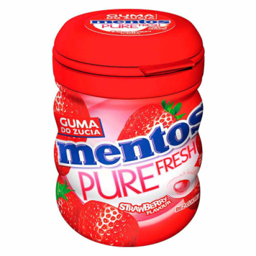 Жевательная резинка Mentos - Pure Fresh Strawberry (Клубника) банка 60г