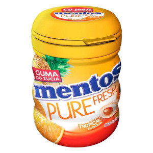 Жевательная резинка Mentos - Pure Fresh Тропикал банка 60г