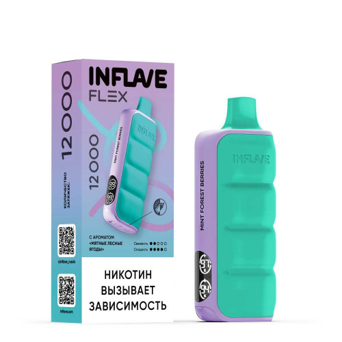 Электронная сигарета INFLAVE FLEX 12000 затяжек - Мятные лесные ягоды