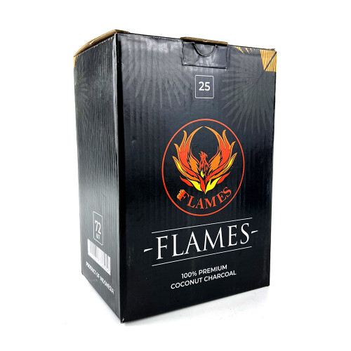 Кокосовый уголь для кальяна Flames 72шт 25мм