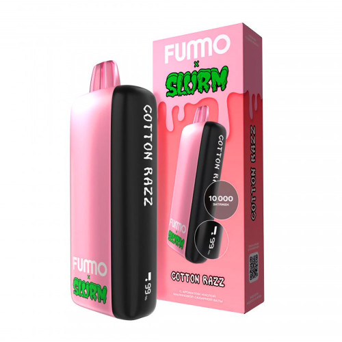 Электронная сигарета Fummo INDIC Slurm 10000 затяжек - Кислая Малиновая Сахарная Вата