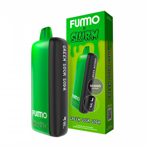 Электронная сигарета Fummo INDIC Slurm 10000 затяжек - Кислый Лимонад из Киви и Кактуса