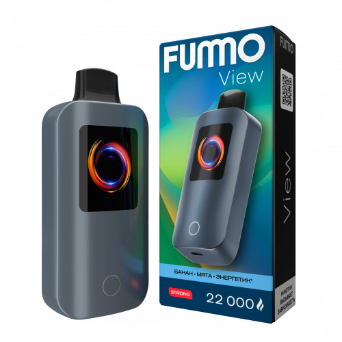 Электронная сигарета Fummo View 22000 затяжек - Банан Мята Энергетик