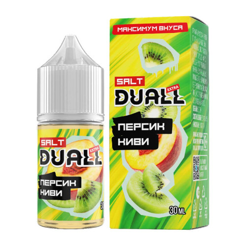 Жидкость DUALL SALT EXTRA - Персик Киви 30мл 20мг hard