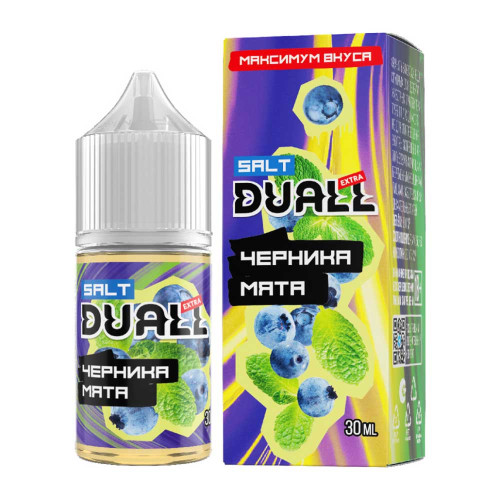 Жидкость DUALL SALT EXTRA - Черника Мята 30мл 20мг hard