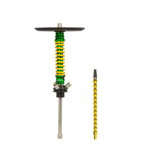 Кальян MAMAY CUSTOMS Coilovers MINI зелёный сплеш-золотой (без колбы)