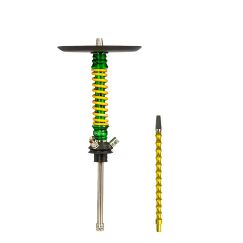 Кальян MAMAY CUSTOMS Coilovers MINI зелёный сплеш-золотой (без колбы)