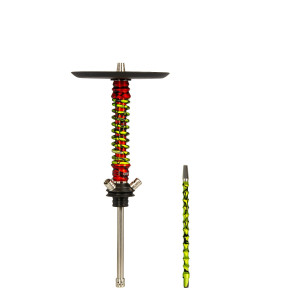 Кальян MAMAY CUSTOMS Coilovers MINI красный сплеш-салатовый сплеш (без колбы)