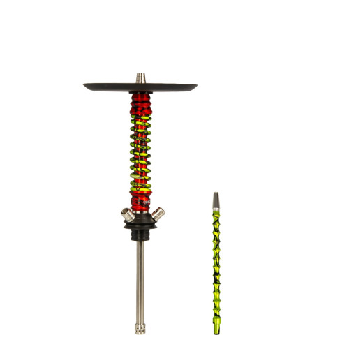 Кальян MAMAY CUSTOMS Coilovers MINI красный сплеш-салатовый сплеш (без колбы)