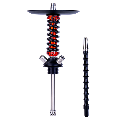 Кальян MAMAY CUSTOMS Coilover Micro чёрно-красный сплеш (без колбы)