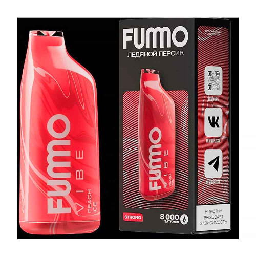 Электронная сигарета FUMMO Vibe 8000 затяжек - Ледяной Персик