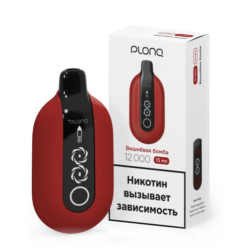 Электронная сигарета PLONQ ULTRA 12000 затяжек - Вишневая бомба