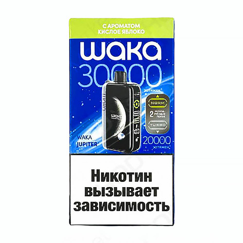 Электронная сигарета WAKA JUPITER DM 30000 затяжек - Кислое яблоко