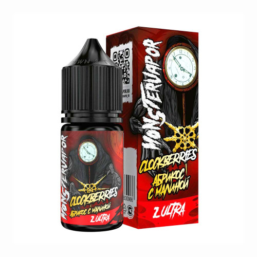 Жидкость MONSTERVAPOR ULTRA STRONG - CLOCKBERRIES (Абрикос с малиной) 30мл 20мг