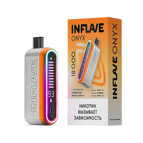 Электронная сигарета INFLAVE ONYX 18000 затяжек - Апельсин Манго Арбуз
