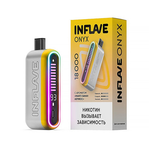 Электронная сигарета INFLAVE ONYX 18000 затяжек - Манго Банан Абрикос