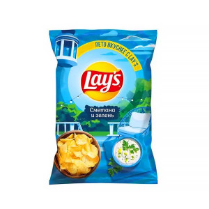 Чипсы Lay s - Сметана Зелень 140г