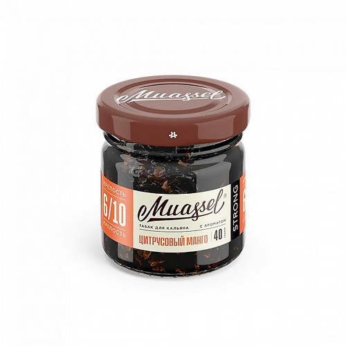 Табак Muassel Strong 40г - Цитрусовый манго (Манго Лимон Апельсин)