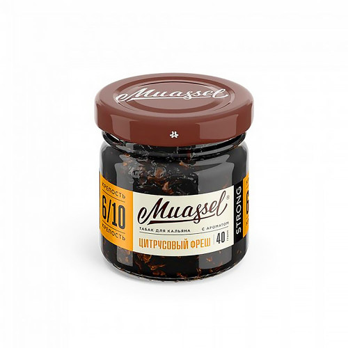 Табак Muassel Strong 40г - Цитрусовый фреш (Грейпфрут Лимон Апельсин Мандарин)