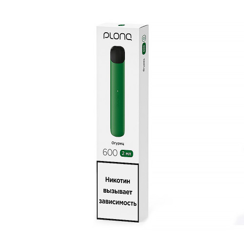 Электронная сигарета PLONQ Alpha 600 затяжек - Огурец (Cucumber)