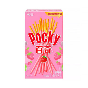 Бисквитные палочки Glico Pocky - Strawberry (Со вкусом клубники) 55г