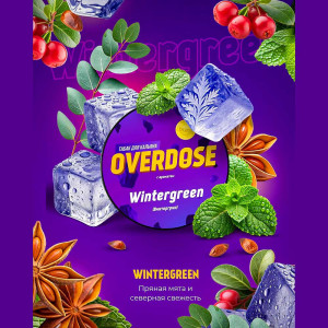 Табак Overdose 25г - Винтергрин (Wintergreen) (Пряная мята и северная свежесть)