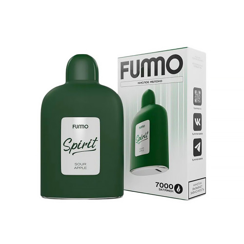 Электронная сигарета FUMMO SPIRIT 7000 затяжек - Кислое яблоко