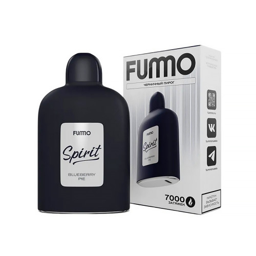 Электронная сигарета FUMMO SPIRIT 7000 затяжек - Черничный пирог