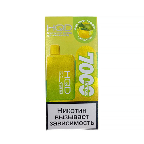Электронная сигарета HQD Cuvie BAR 7000 затяжек - Лайм Лимон со льдом