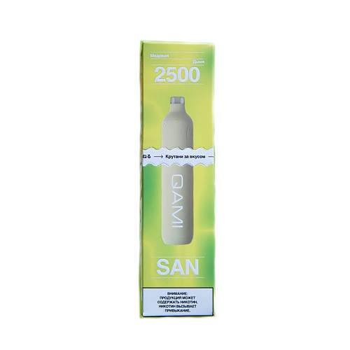 Электронная сигарета QAMI SAN 2500 затяжек - Медовая дыня