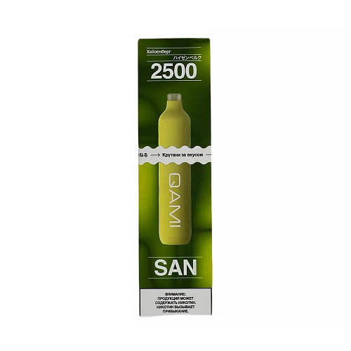Электронная сигарета QAMI SAN 2500 затяжек - Хайзенберг (Мята Трава Анис)