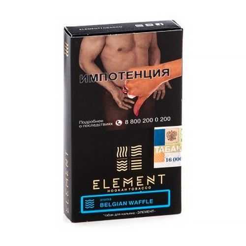 Табак Element Вода 40г - Belgian Waffle (Бельгийские вафли)