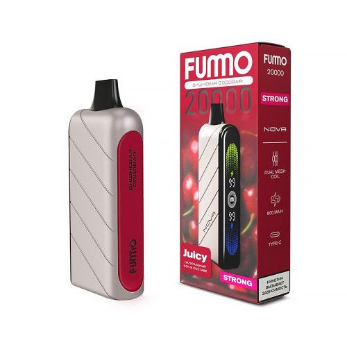 Электронная сигарета FUMMO Nova Strong 20000 затяжек - Вишневая содовая
