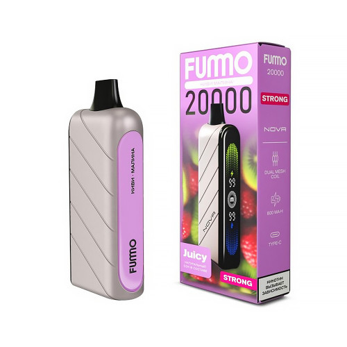 Электронная сигарета FUMMO Nova Strong 20000 затяжек - Киви Малина