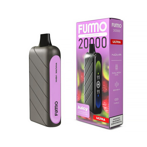 Электронная сигарета FUMMO Nova Ultra 20000 затяжек - Киви Малина