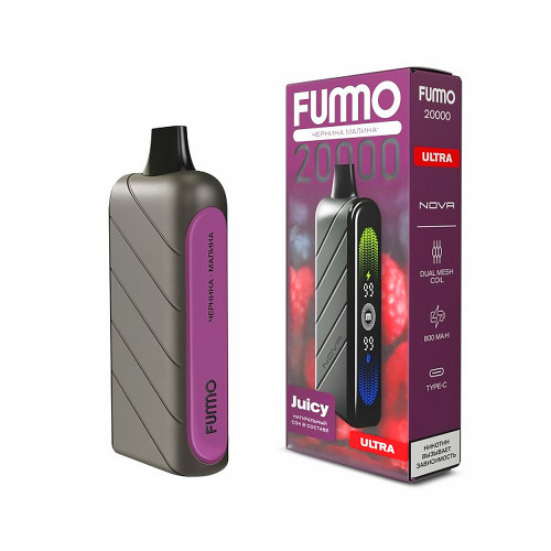 Электронная сигарета FUMMO Nova Ultra 20000 затяжек - Черника Малина