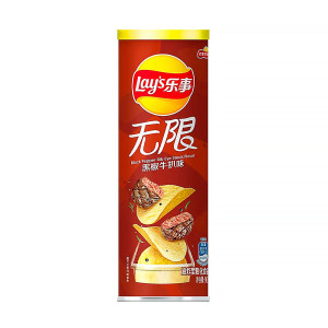 Чипсы Lay‘s Stax - Black Pepper Rib Eye Steak (Стейк рибай с черным перцем) 90г