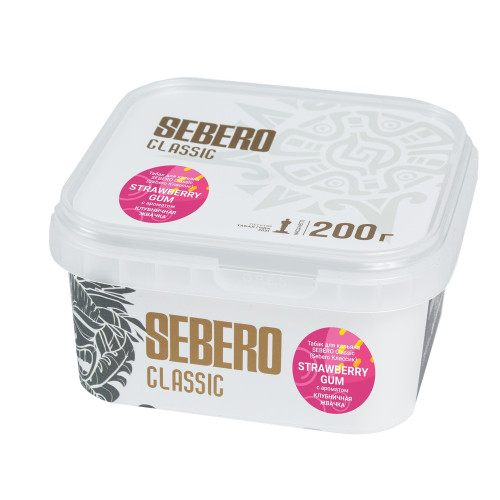 Табак Sebero Classic 200г - Strawberry gum (Жвачка Клубника Мята)
