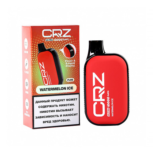 Электронная сигарета CRZ ULTRA 10000 затяжек - Арбуз со льдом (Watermelon Ice)