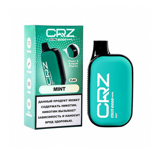Электронная сигарета CRZ ULTRA 10000 затяжек - Мята (Mint)
